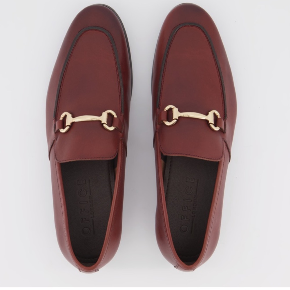 OFFICE Lemming Snaffle Loafers in Dark Ruby 🆕